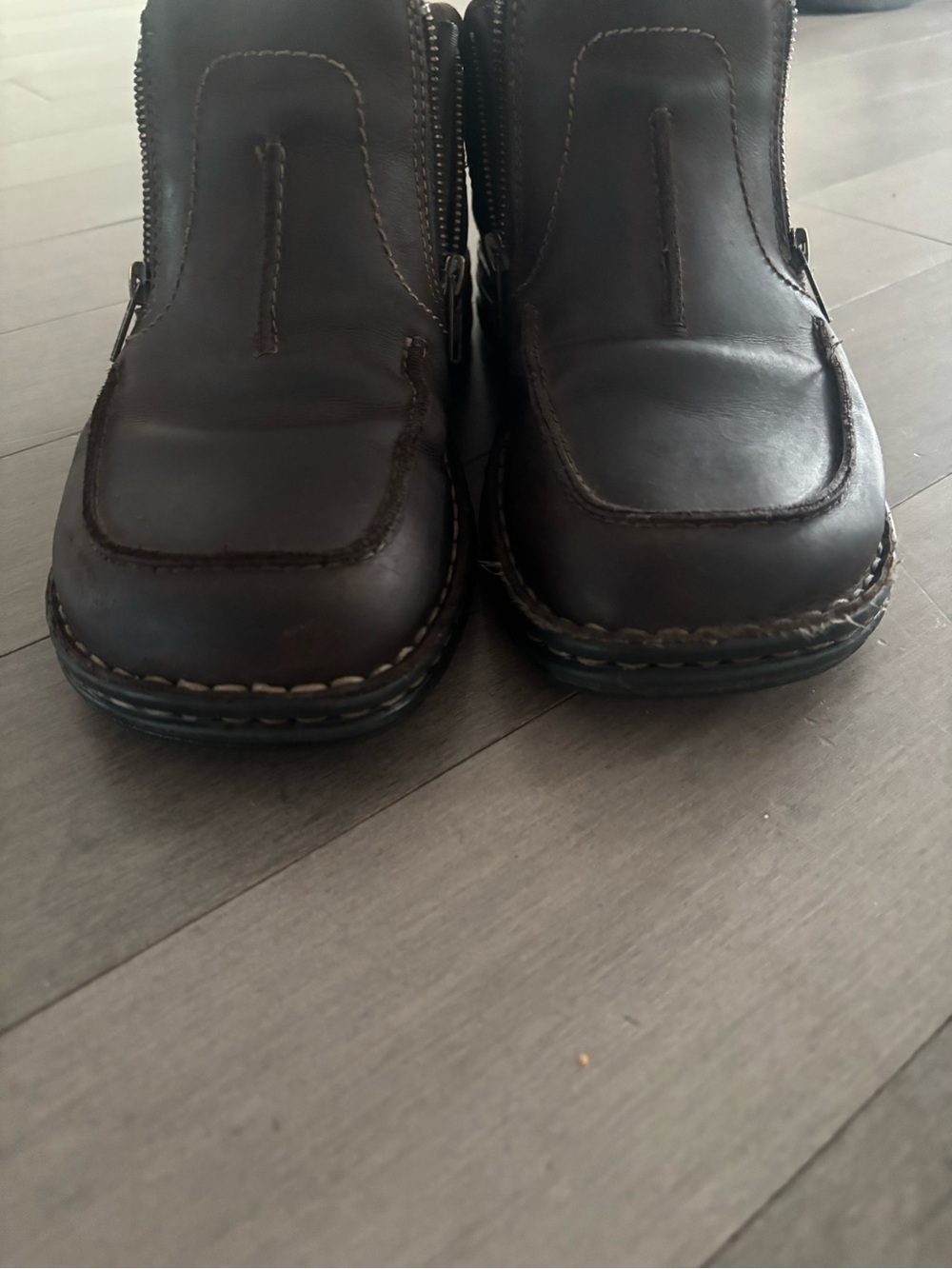 Denver Hayes Men’s Brown Ankle Boots Side Zip 10.5 - Picture 3 of 10